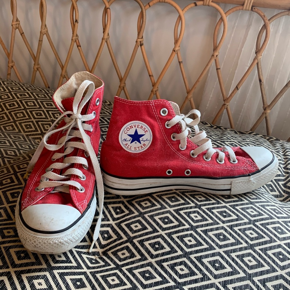 Red High Top Converse